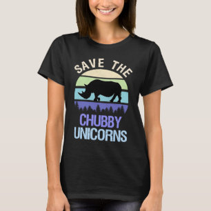 Save The Chubby Unicorns Vintage Colours Distresse T-Shirt
