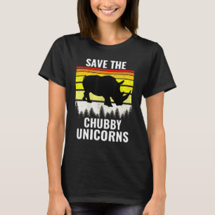 Save The Chubby Unicorns Vintage Colours Distresse T-Shirt