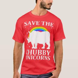 Save The Chubby Unicorns Vintage Funny Rhino Anima T-Shirt