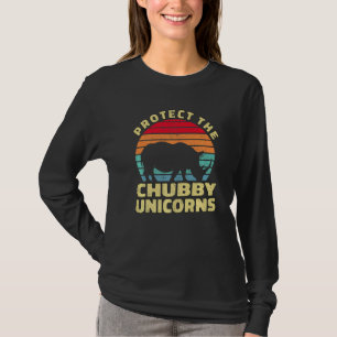 Save The Chubby Unicorns Vintage Funny Rhino Anima T-Shirt