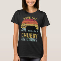 Save The Chubby Unicorns Vintage Funny Rhino Anima