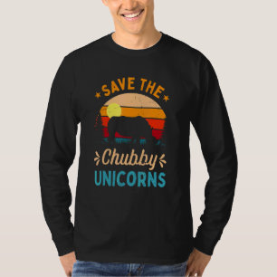 Save The Chubby Unicorns Vintage Rhino Animal Ri T-Shirt