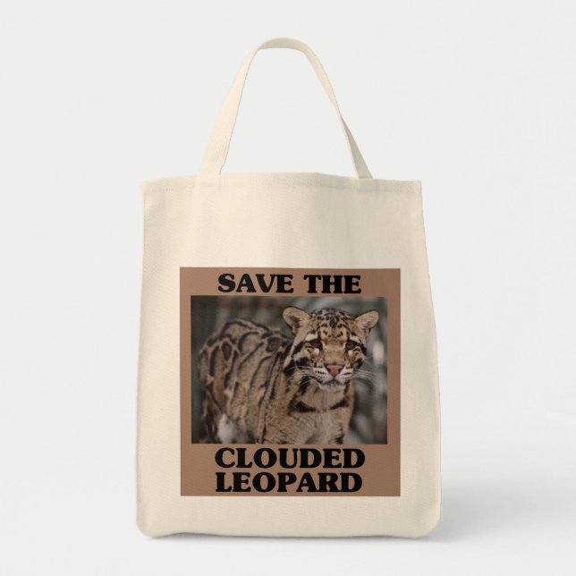 Save the Clouded Leopard Tote Bag (Front)