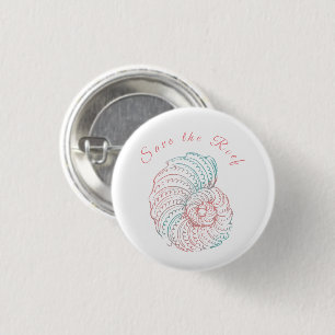 Save the Coral Reef Awareness 3 Cm Round Badge