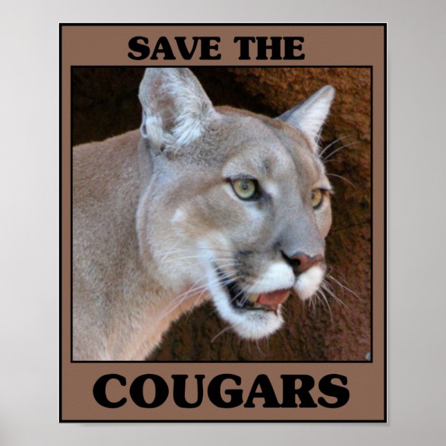 Save the Cougar Poster (Front)