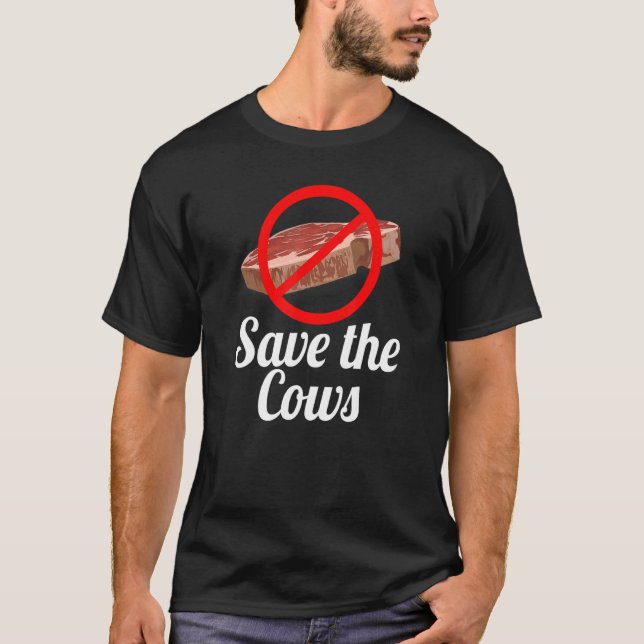 Save the Cows No Red Meat T-Shirt (Front)