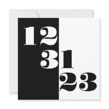 Save the Date 123123 New Year's Eve 23 Wedding