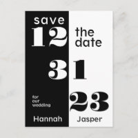 Save the Date 123123 New Year's Eve 23 Wedding