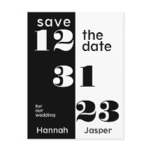 Save the Date 123123 New Year's Eve 23 Wedding