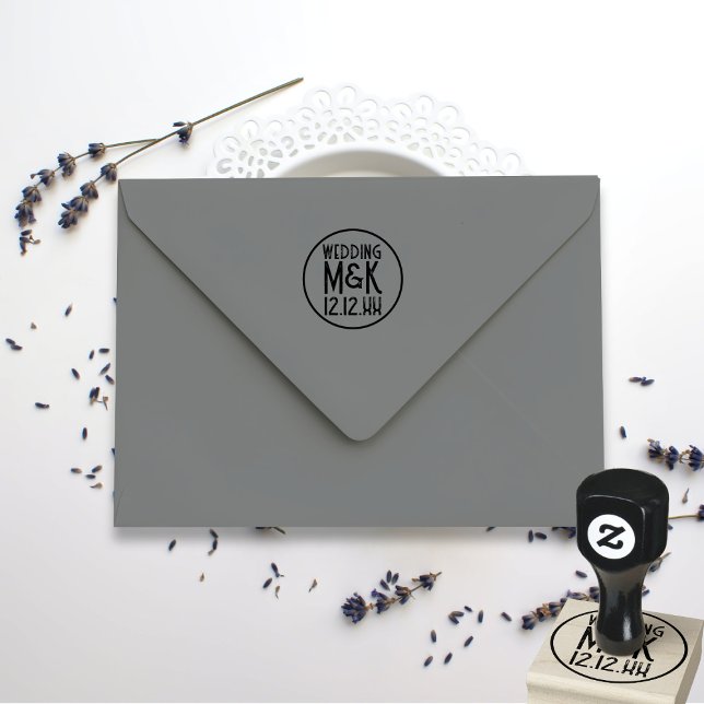 Save The Date 1920s Gatsby Wedding Rubber Stamp (A nod to the 1920s with this Save the Date rubber stamp. Perfect for Gatsby Weddings.)