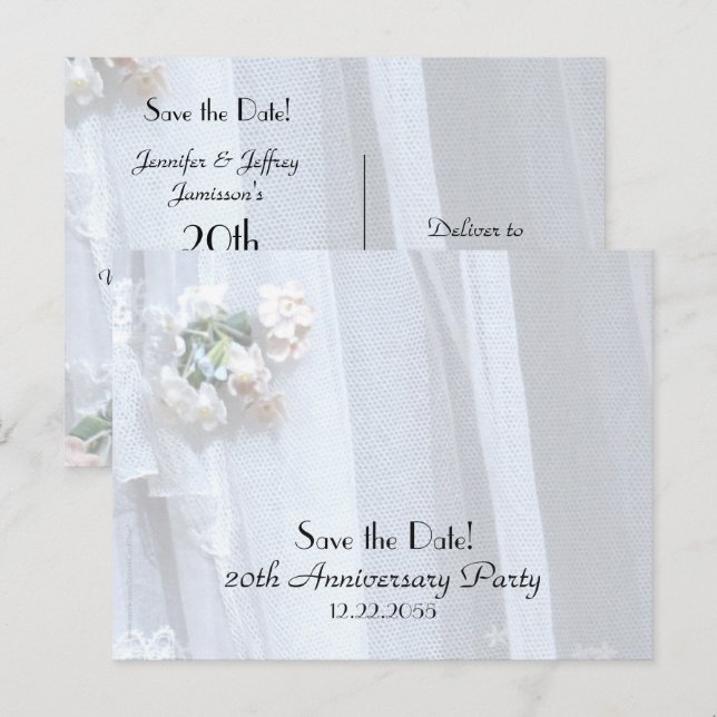 Save the Date 20th Anniversary Announcement (Front/Back)