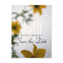 Save the Date 25th Birthday - Spring Flowers -