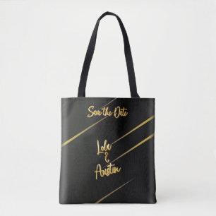  Save the Date 3D Text Personalised Tote Bag