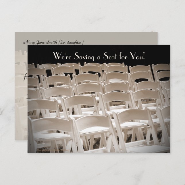 Save the Date 40th Birthday Party, Name,  Announcement Postcard (Front/Back)
