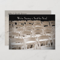 Save the Date 50th Anniversary Party Sepia Chairs