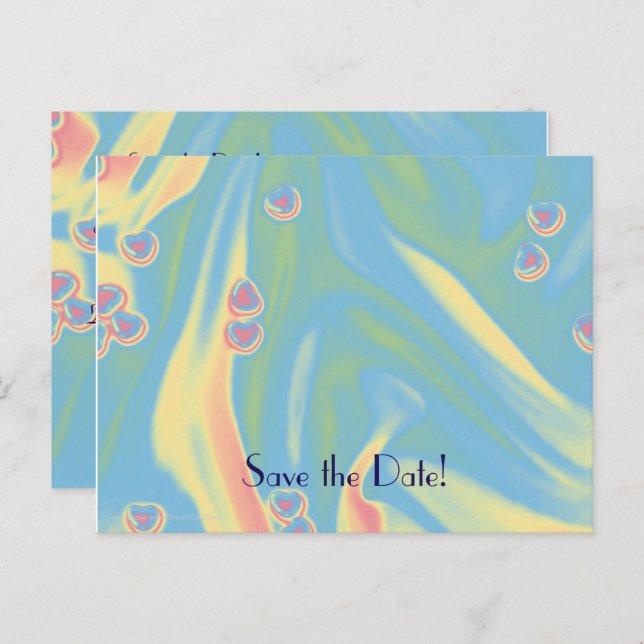 Save the Date 55th Birthday Celebration Pastel Announcement Postcard (Front/Back)