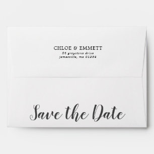 Save the Date 5x7 Return Address Envelope