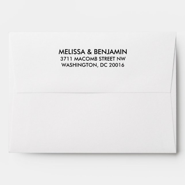 Save the date 5x7 Return Address Envelopes (Back (Top Flap))