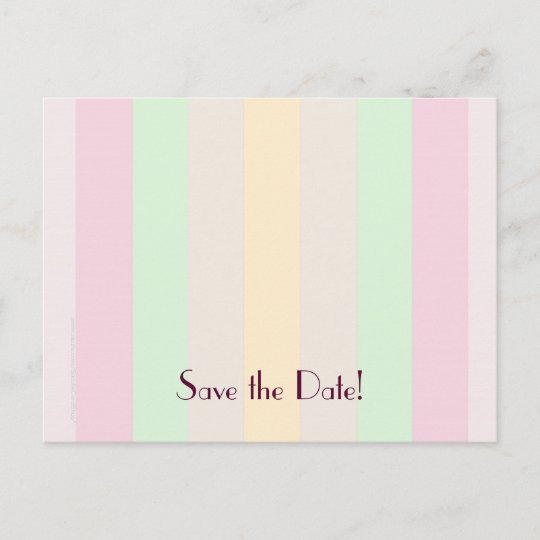 Save The Date 60th Birthday Party Pastel Stripes Announcement Postcard Zazzle Co Uk