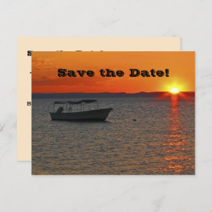 Save the Date 70th Birthday Party, Fishing Boat Announcement Postcard