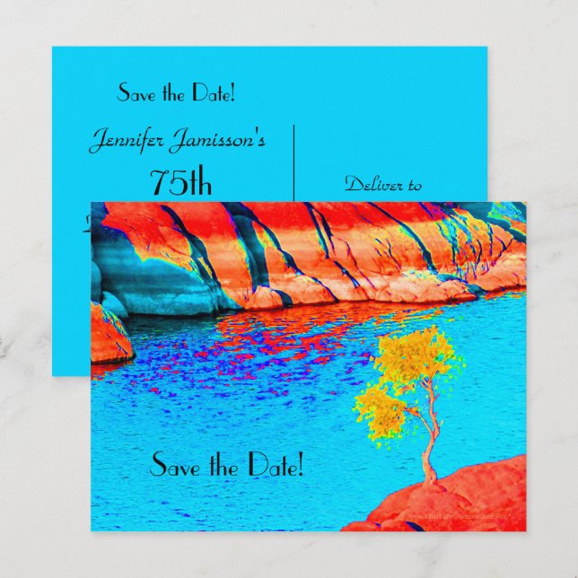 Save the Date 75th Birthday Celebration Postcard (Front/Back)