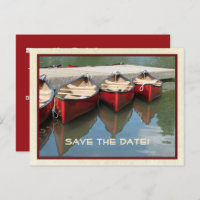 Save the Date 90th Birthday Red Canoes Invitation
