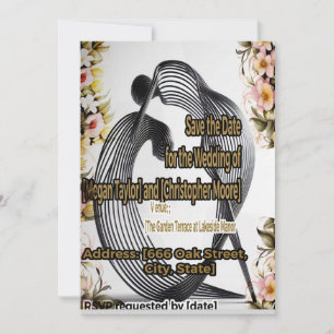 save the date abstract art Invitation card