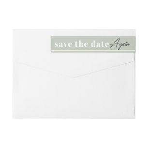 Save the Date Again Eucalyptus Return Address Wrap Around Label