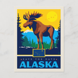 Save the Date   Alaska Invitation Postcard