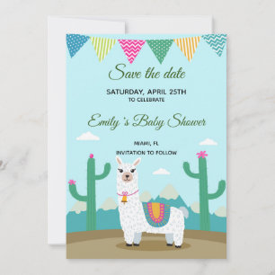 Save The Date Alpaca LLama