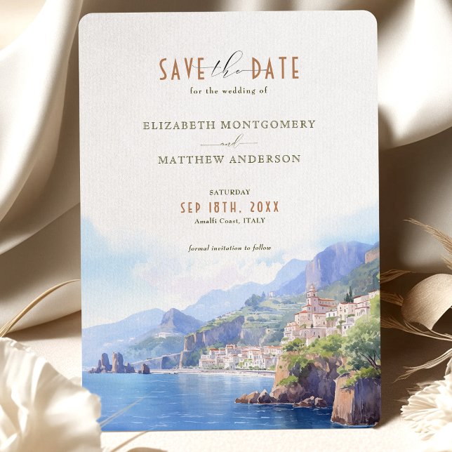 Save The Date Amalfi Coast Italy Destination Invitation (Creator Uploaded)
