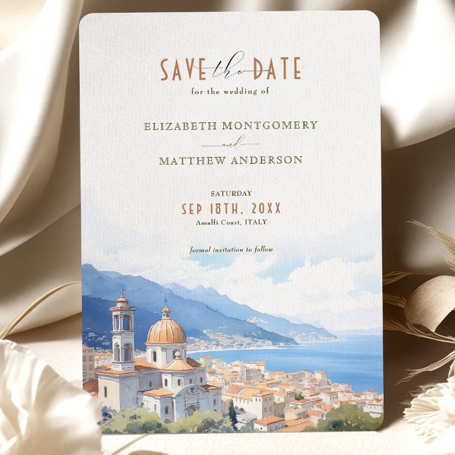 Save The Date Amalfi Coast Italy Destination Invitation (Creator Uploaded)