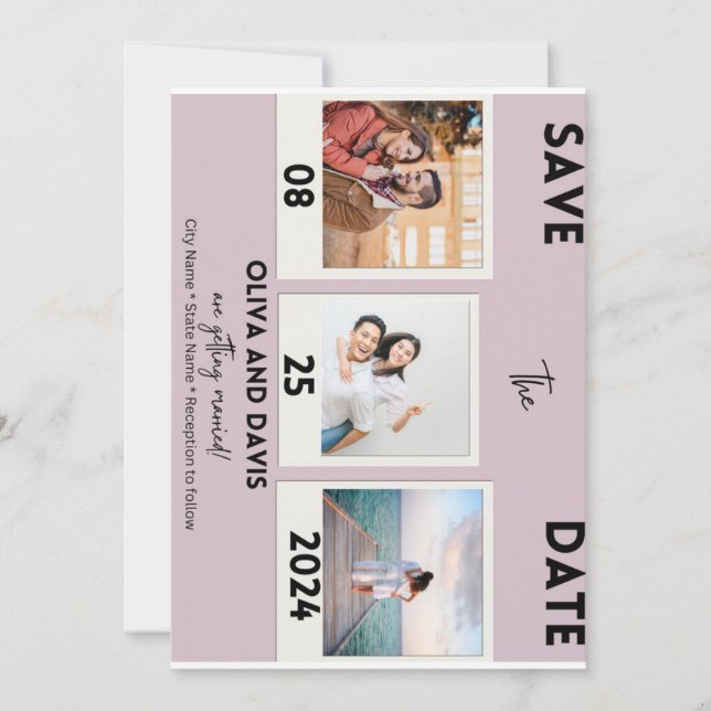 Save the Date announcement  (Front)