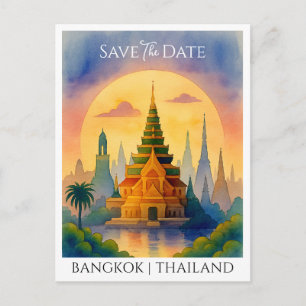 Save the Date Announcement Bangkok Thailand Postcard