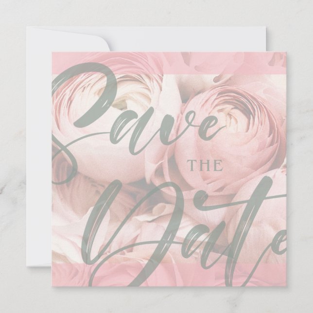 Save the Date Announcement Card & Envelope (Front)