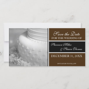 Save the Date Announcement Photo Cards {Brown}
