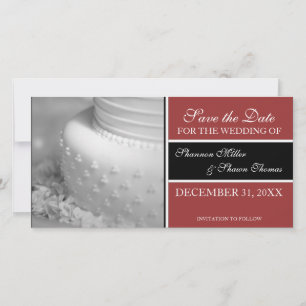 Save the Date Announcement Photo Cards {Red}
