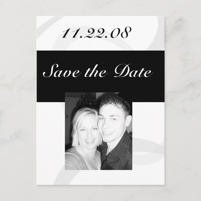 Save the date announcement postcard (Front)