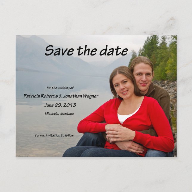 Save the date announcement postcard (Front)