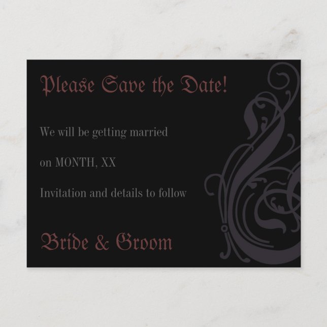 Save the Date Announcement Postcard (Front)