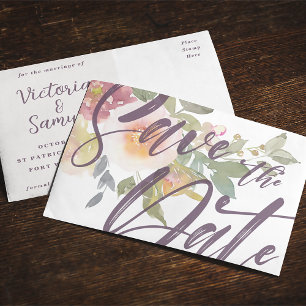 Save the Date Announcement Postcard Template