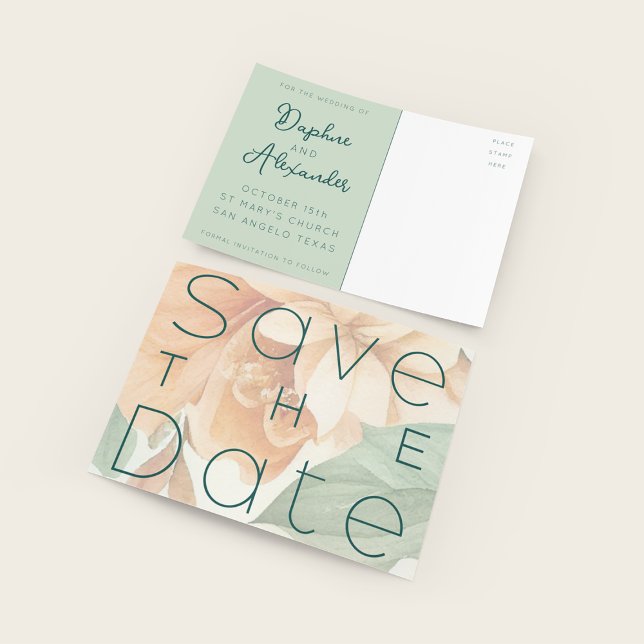 Save the Date Announcement Postcard Template (Save the Date Announcement Postcard Template)