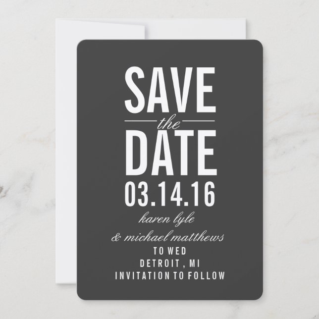 Save the Date Announcement | SAVE the DATE (Front)