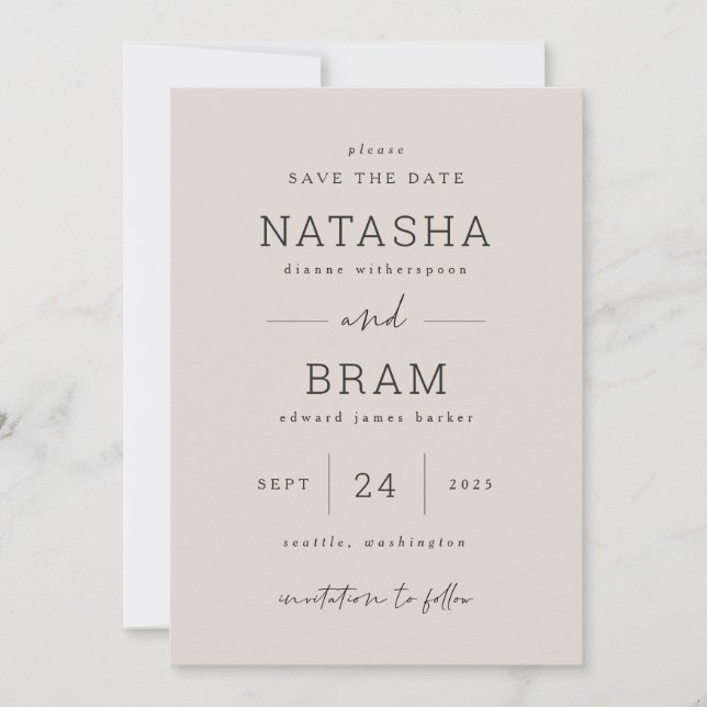 Save The Date Announcement Wedding Photo Card (Front)