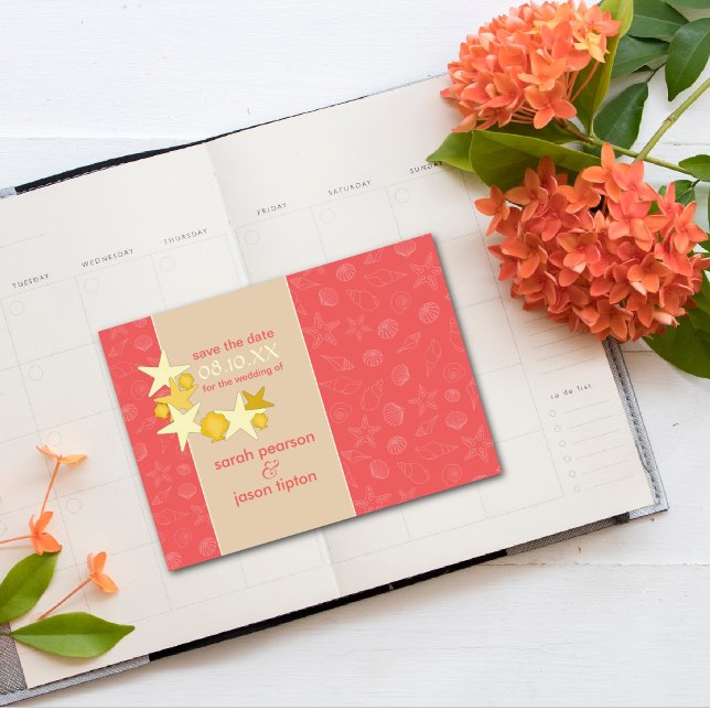 Save the Date Announcements {Beach Wedding Theme} (Creator Uploaded)