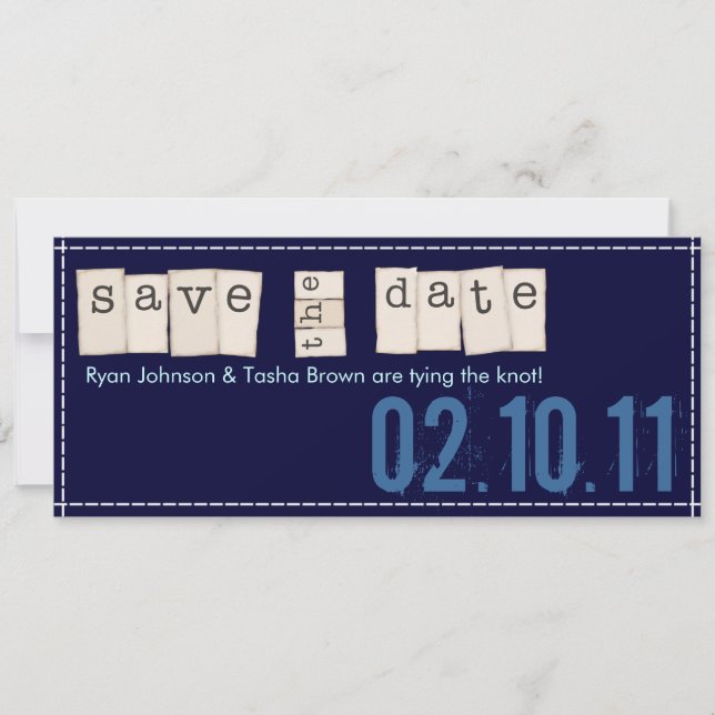 Save the Date Announcements {Navy Blue} (Front)