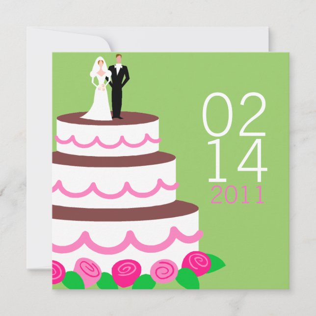Save the Date Announcements {Wedding Cake} (Front)