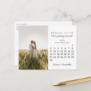 Save the Date April 2023 Monthly Calendar Postcard