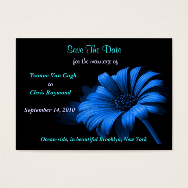 Save The Date Baby Blue Daisy I (Front)