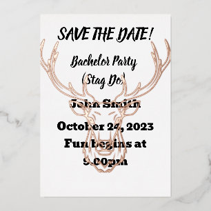 Save the Date Bachelor Party/Stag Do. Editable